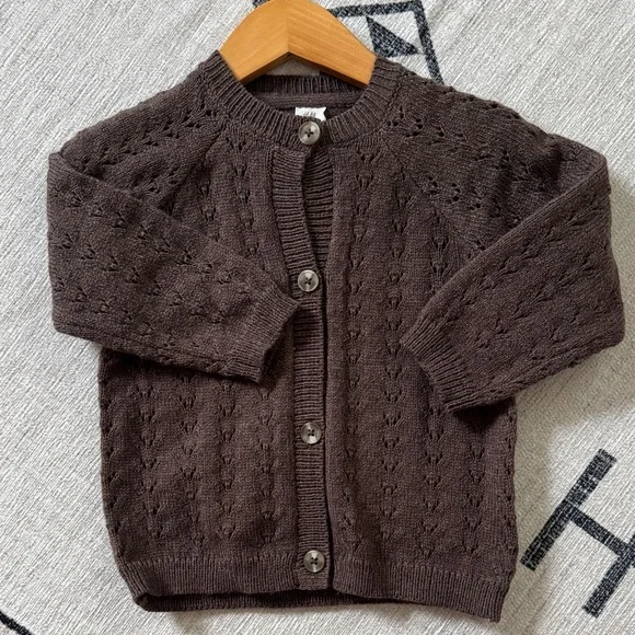 NWT Pointelle Knit Cardigan - Picture 3 of 9